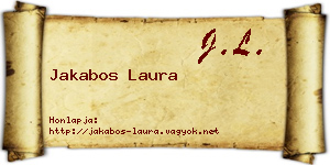 Jakabos Laura névjegykártya